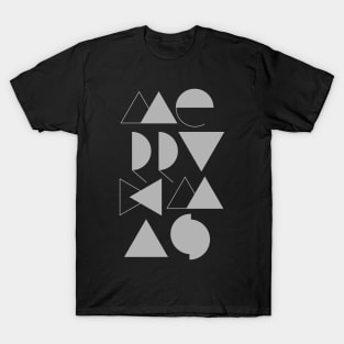 Merry Xmas - Geometric Typo T-Shirt